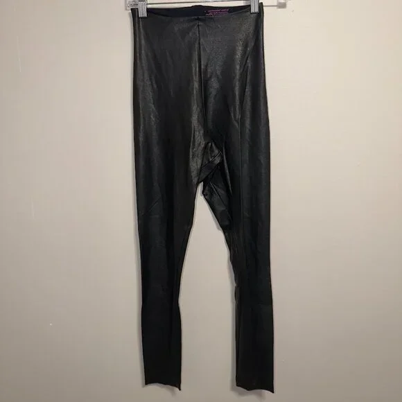 Commando Perfect Control High Rise Faux Leather Leggings Size S Black - Picture 2 of 6
